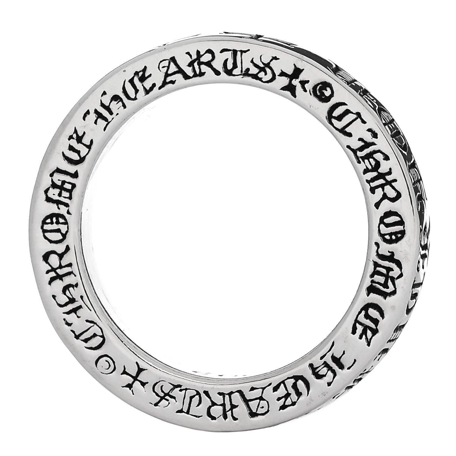 Chrome Hearts Sterling Silver CH Fck You Spacer Ring  53 6.5 5 of 5