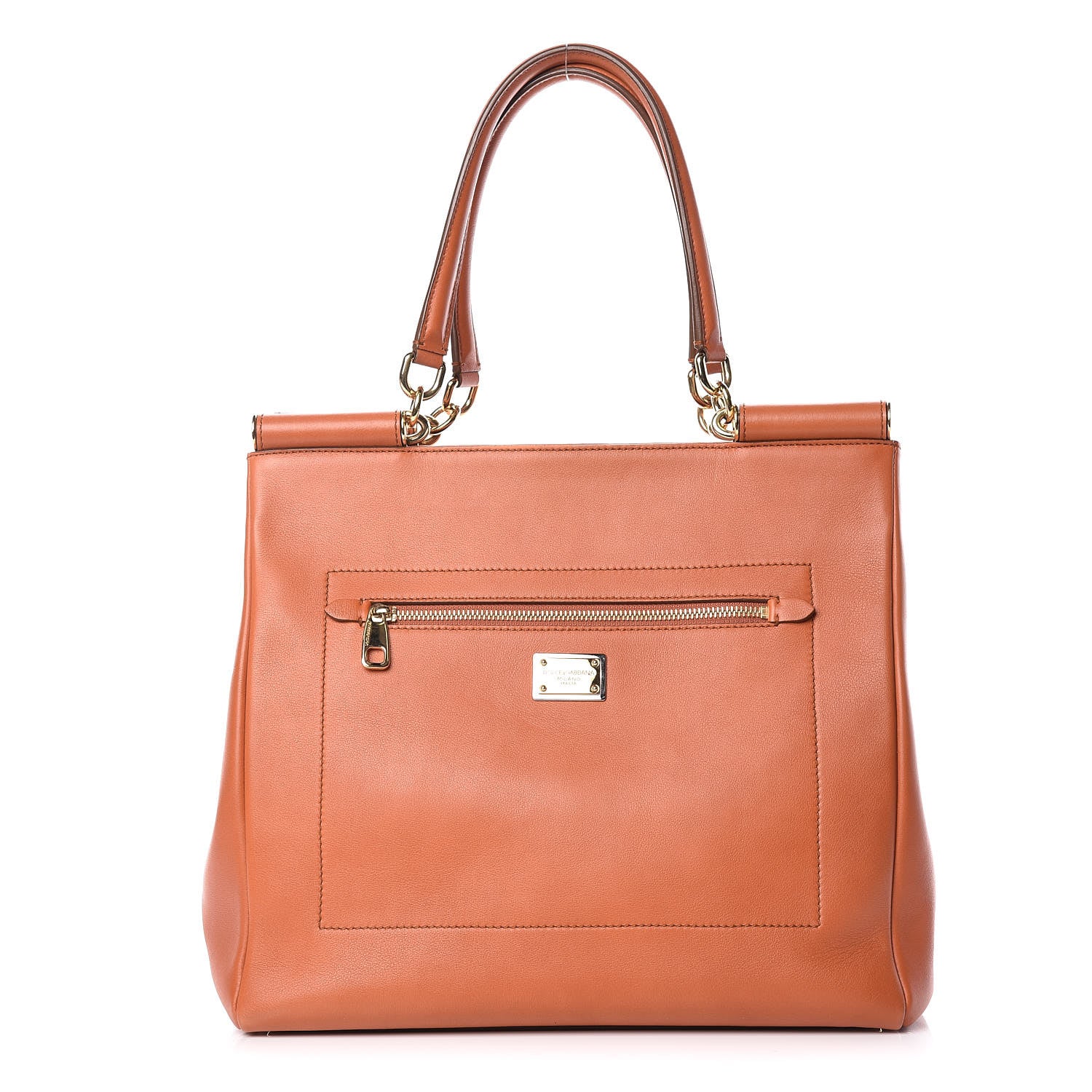 Dolce & Gabbana Vitello Classic Shopping Tote Mattone 1 of 10