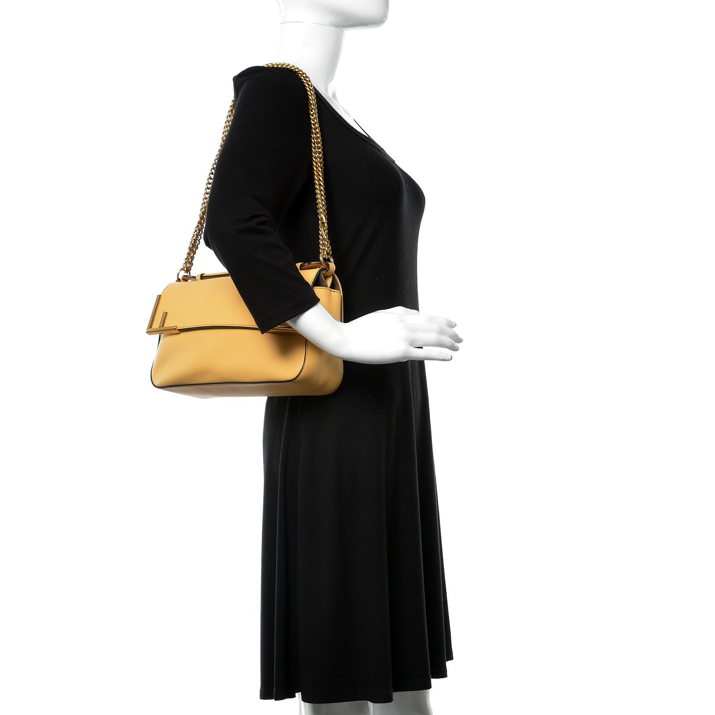 Vitello Grace Glazed Fabric FF 1974 Double F Shoulder Bag Alchemy Mogano Panna