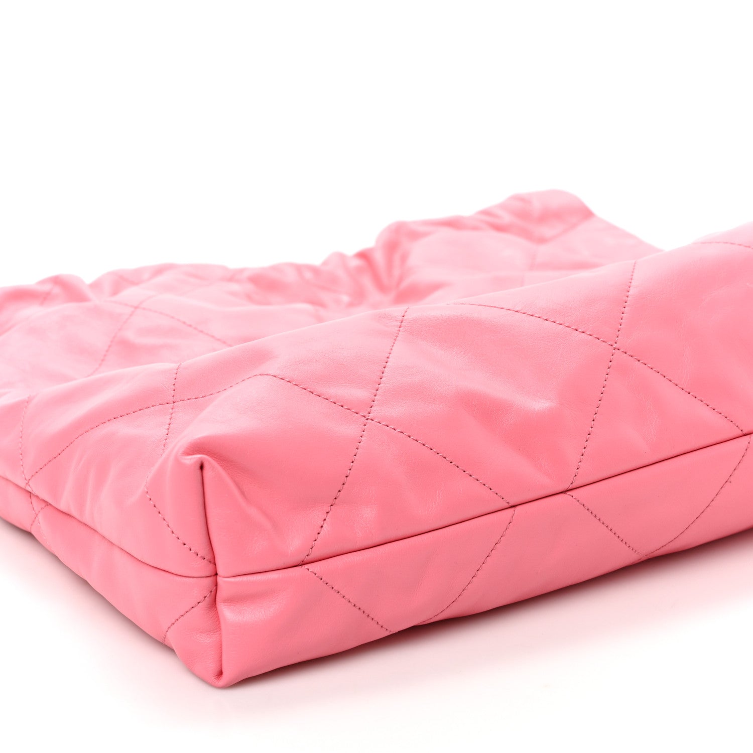 Chanel Shiny Calfskin Quilted Chanel 22 Drawstring Bag Pink 9 of 11