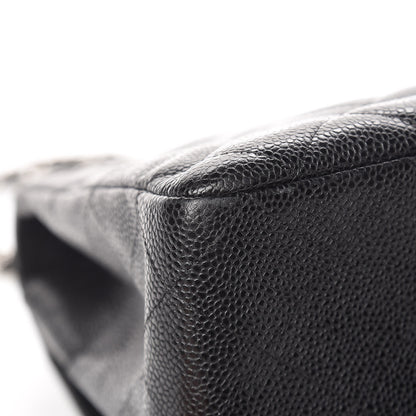 Chanel Caviar Quilted Jumbo Single Flap Black 10 of 11