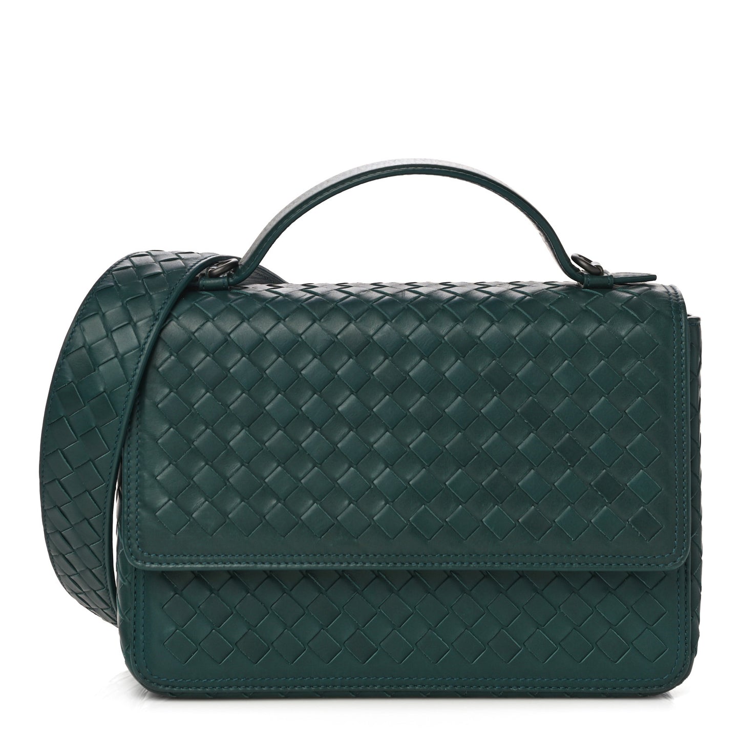 Nappa Intrecciato Alumna Bag Blue