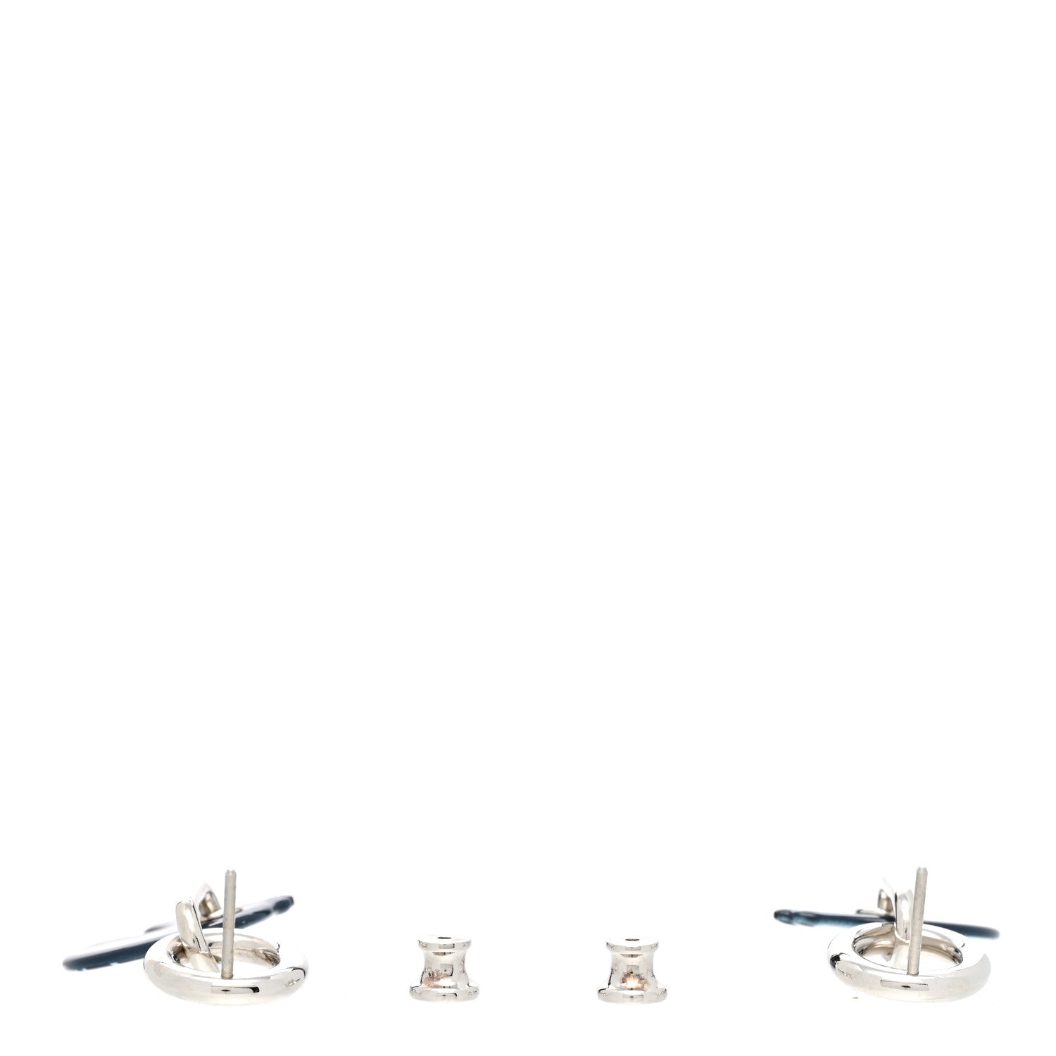 Hermes Enamel Tatersale Earrings 4 of 5