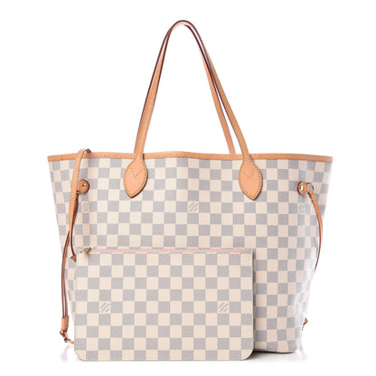 Louis Vuitton Damier Azur Neo Neverfull MM Rose Ballerine 1 of 12