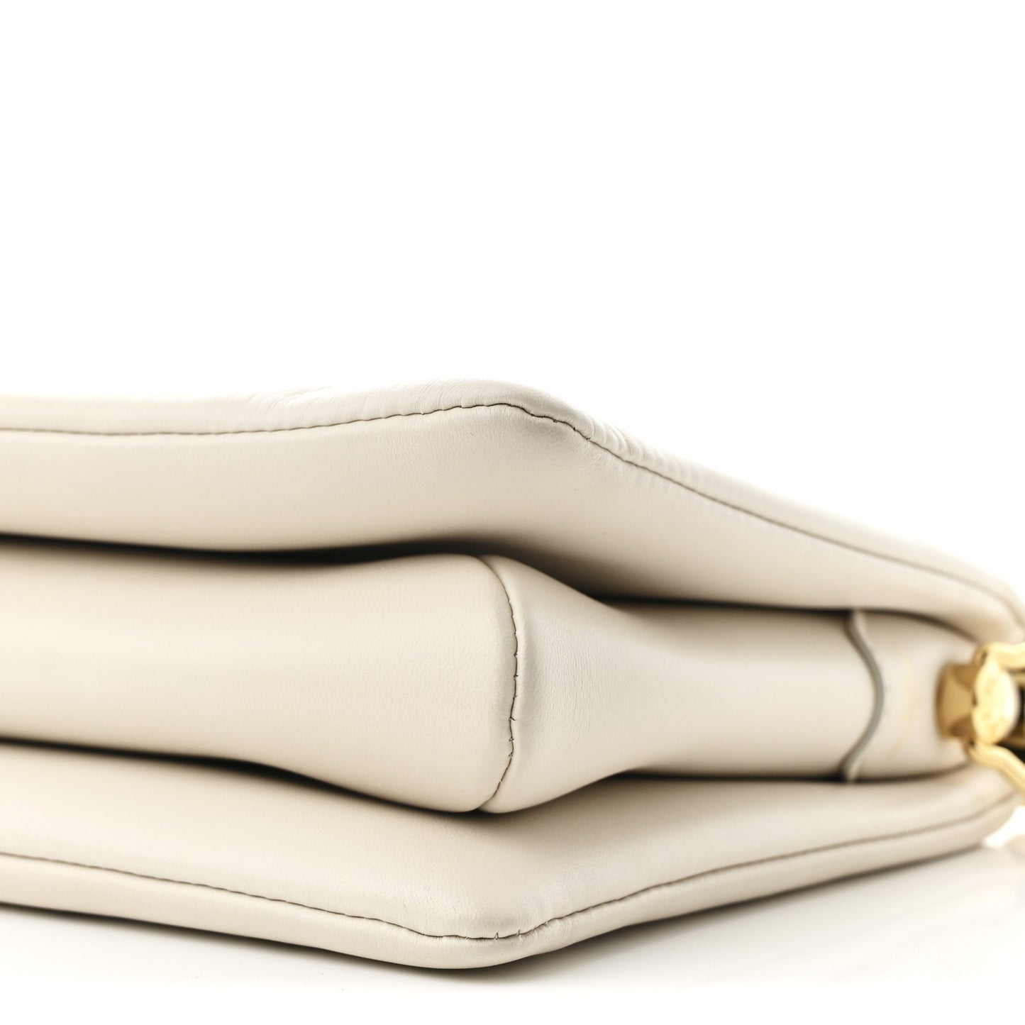 Lambskin Embossed Monogram Coussin PM Cream