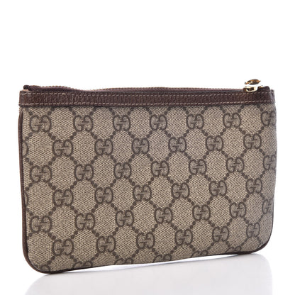 Gucci GG Supreme Monogram Web Small Ophidia Pouch Clutch Beige New Acero 3 of 10