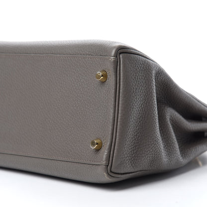 Hermes Togo Kelly Retourne 32 Etain 7 of 14