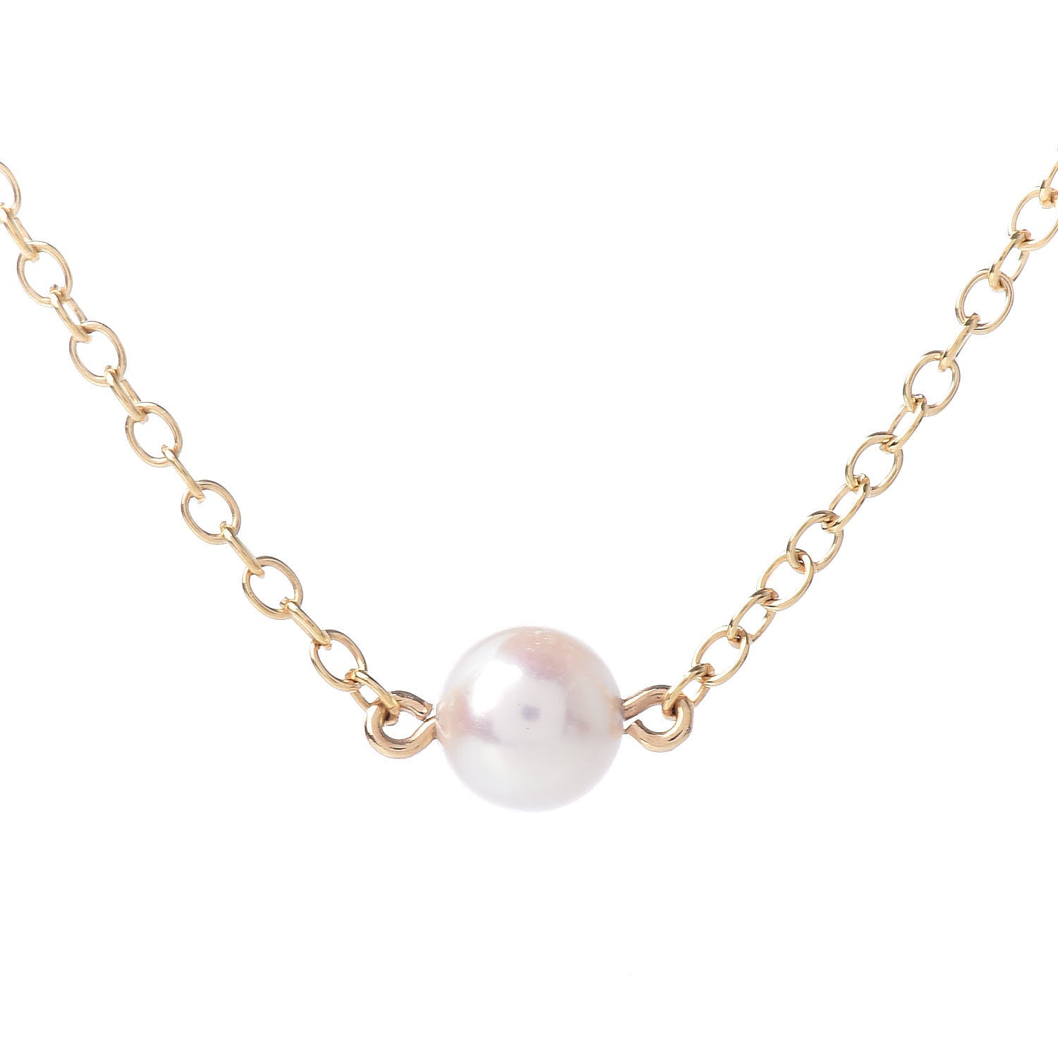 Tiffany 18K Yellow Gold 5-5.5mm Elsa Peretti Pearls By The Yard Necklace 4 of 5
