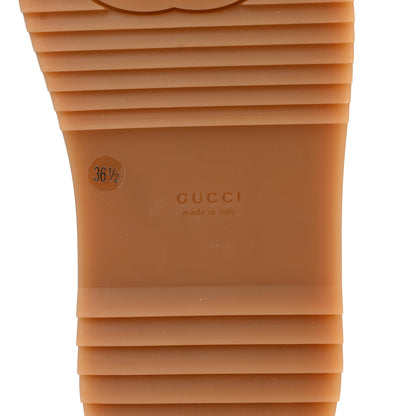 Gucci GG Supreme Monogram Water Flora Angelina Platform Slide Sandals 36.5 Beige White Multicolor 8 of 8