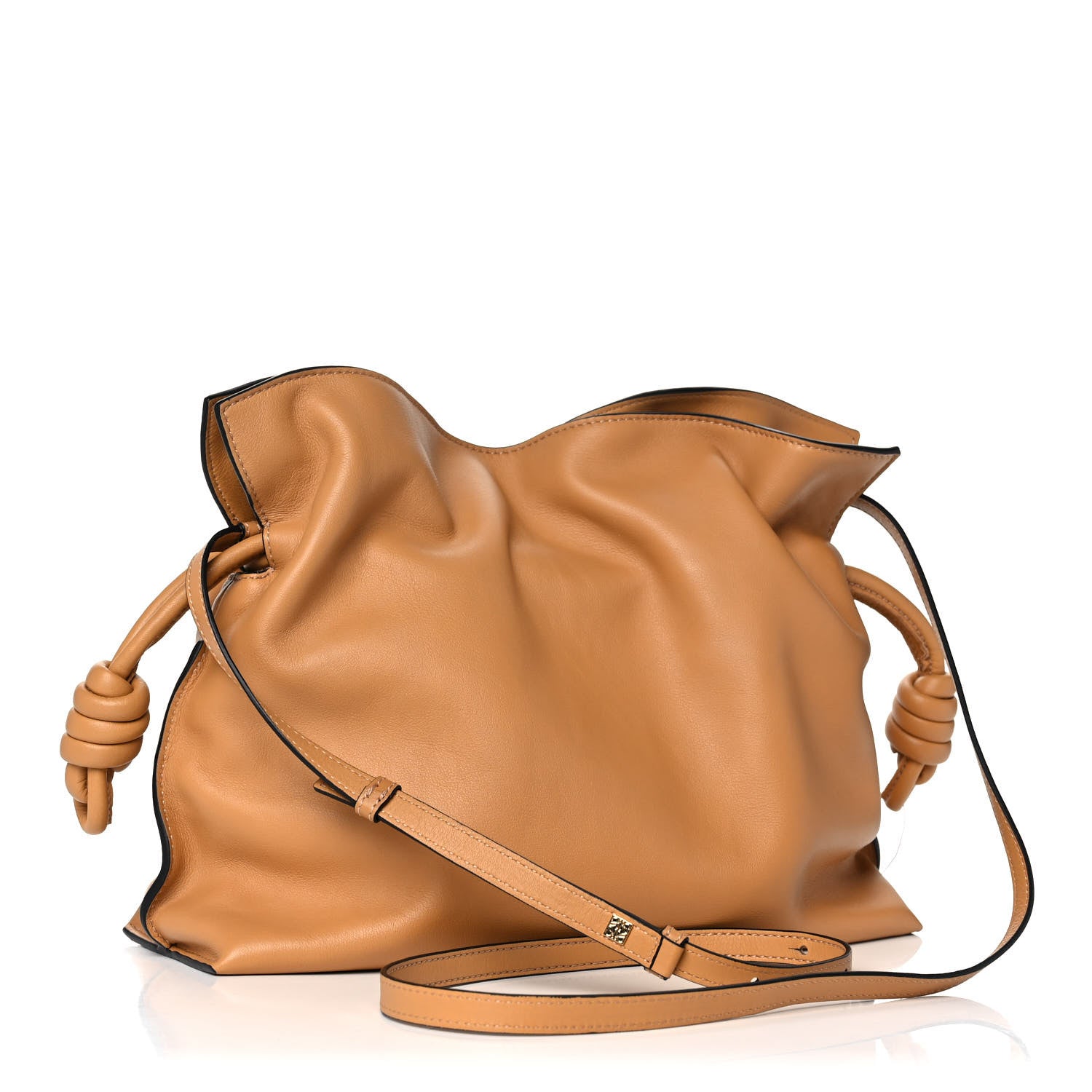 Loewe Calfskin Mini Flamenco Knot Clutch Warm Desert 3 of 10