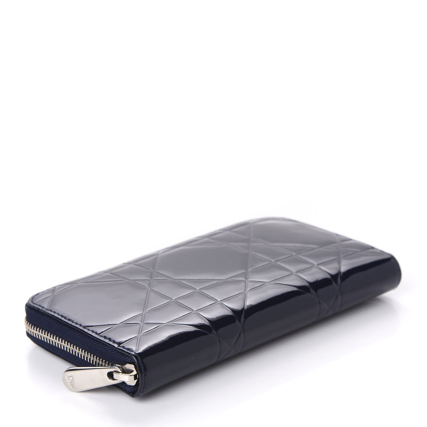 Patent Cannage Voyageur Zip Around Wallet Saphir