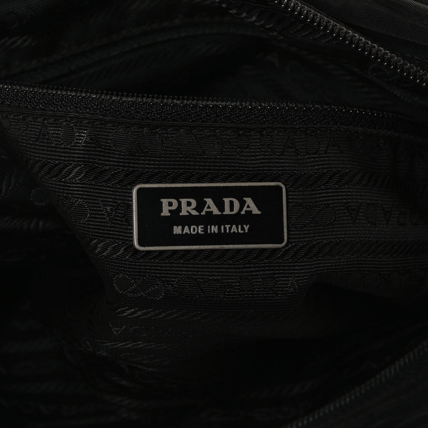 Nylon Tessuto Messenger Bag Black