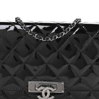 Chanel Patent Quilted Golden Class Wallet on Chain WOC Black 9 of 12