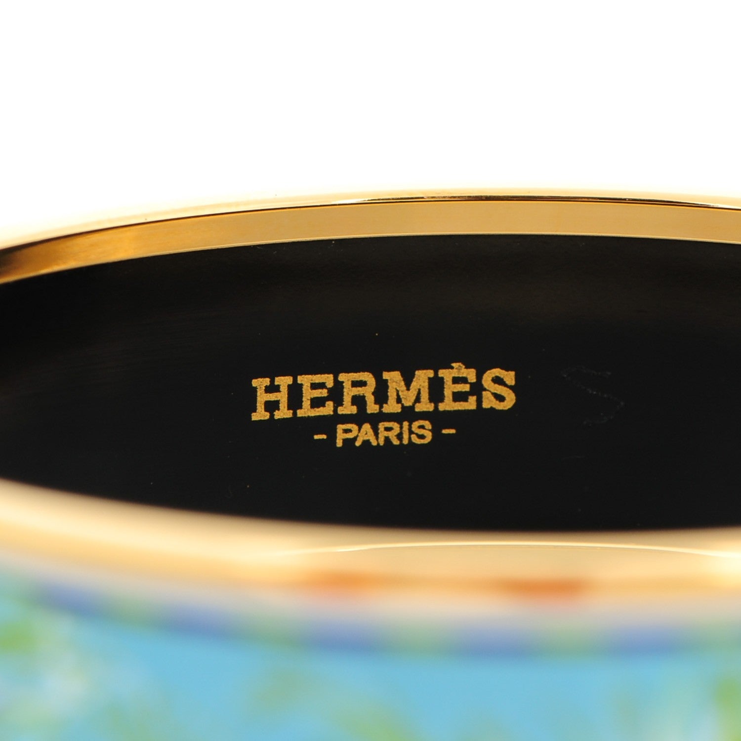 Hermes Enamel Printed Medium Brazil Bracelet 62 4 of 5