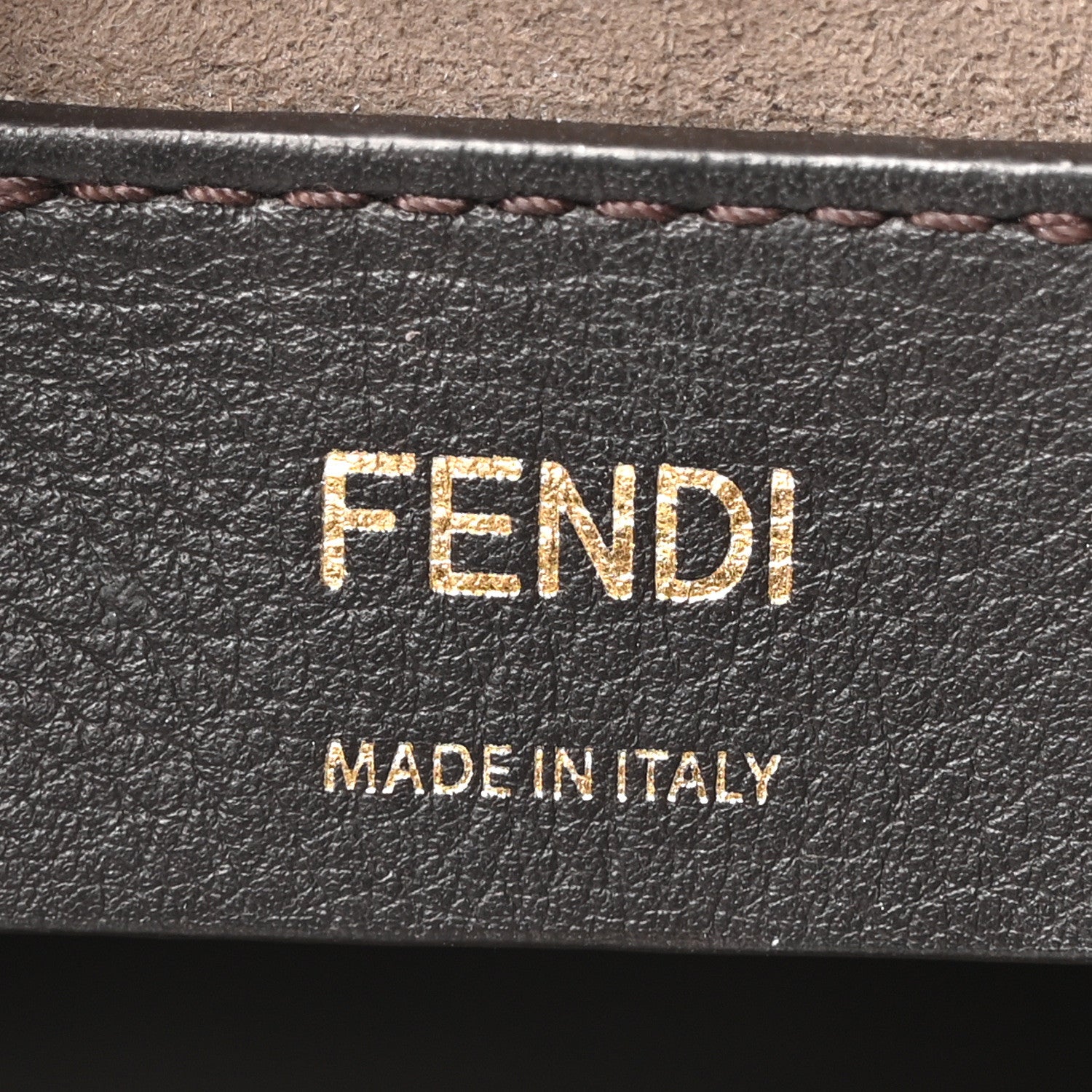 Fendi Vitello Liberty F is Fendi Bi-Color FF 1974 Embossed Mini Mon Tresor Bucket Bag Maya Black 6 of 10
