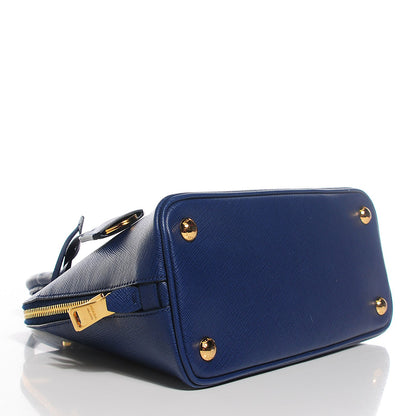 Prada Saffiano Lux Small Promenade Bag Bleuette 4 of 10