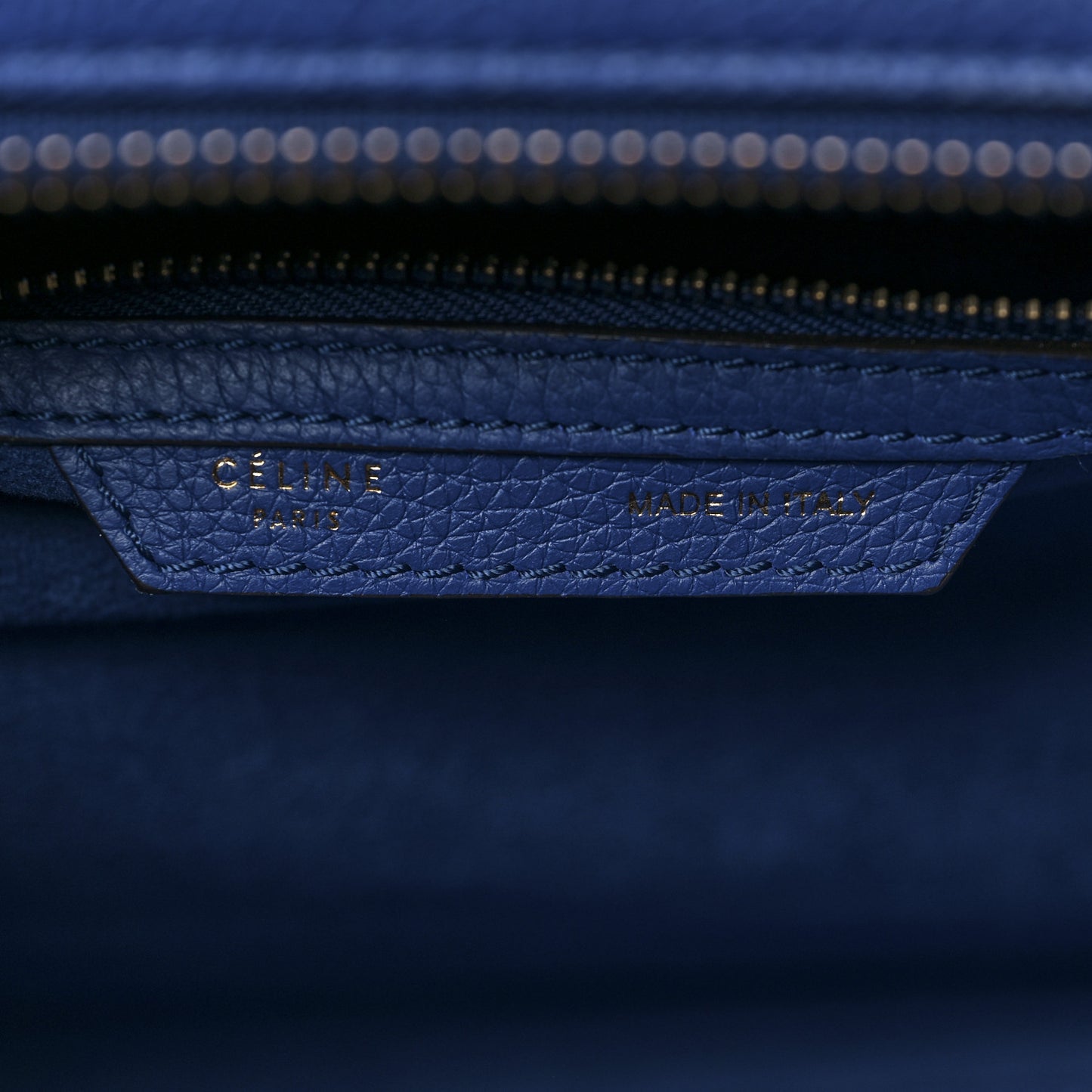 Drummed Calfskin Mini Luggage Indigo