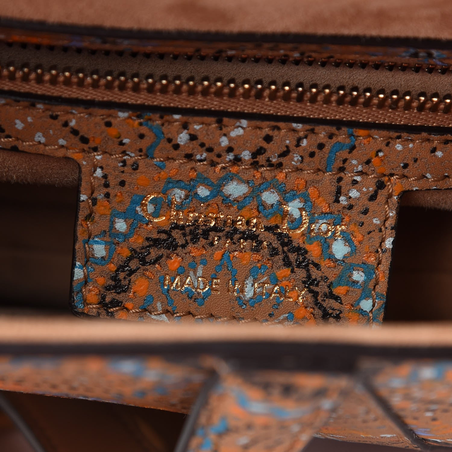 Christian Dior Calfskin Painted Saddle Bag 6 of 9