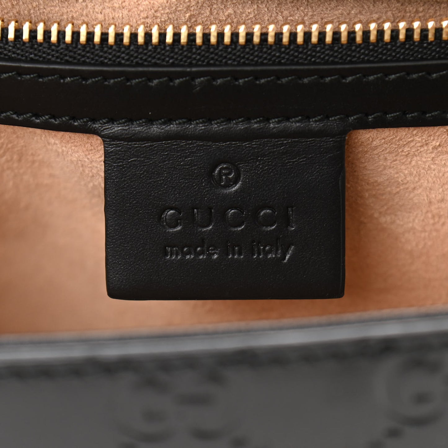 Guccissima Medium Padlock Shoulder Bag Black