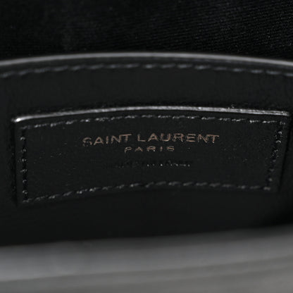 Saint Laurent Grained Lambskin Monogram Baby Niki Chain Satchel Black 6 of 10