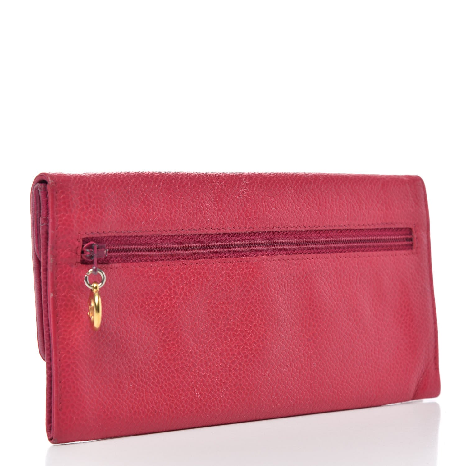 Chanel Caviar Timeless CC Wallet Dark Fuchsia 3 of 7