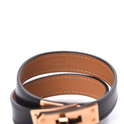 Hermes Box Kelly Double Tour Bracelet T2 Black 4 of 6