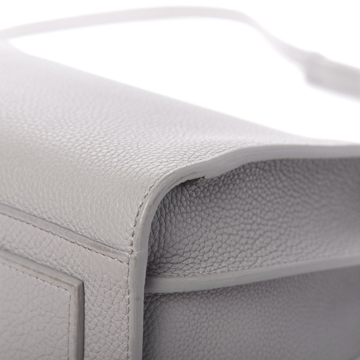 Grained Calfskin Small Supple Sac De Jour Grey