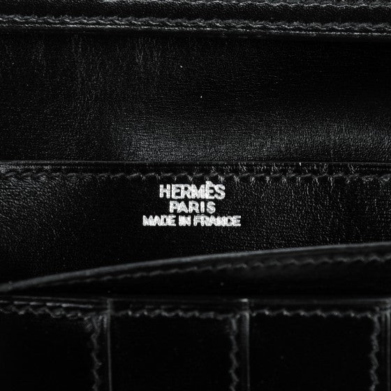 Hermes Box Bearn Gusset Wallet Black 6 of 7