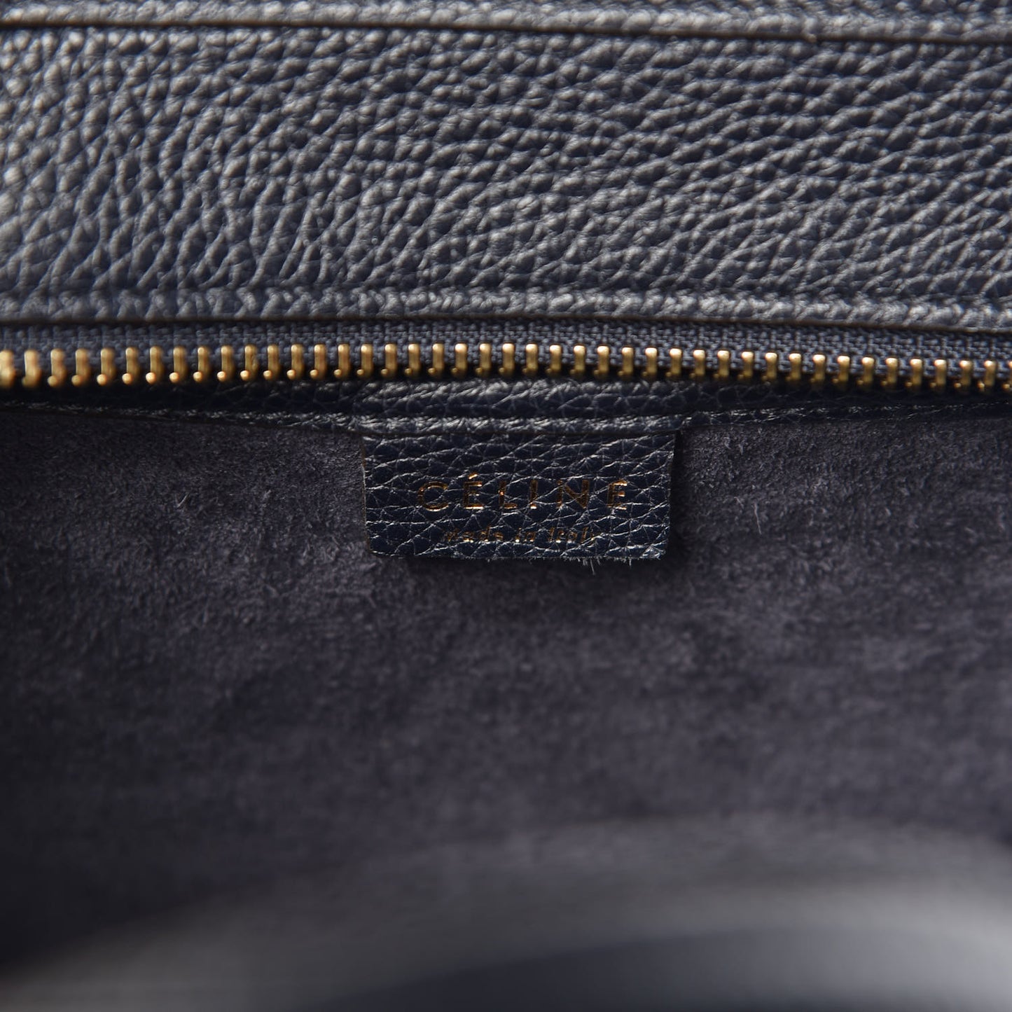 Drummed Calfskin Nano Luggage Midnight