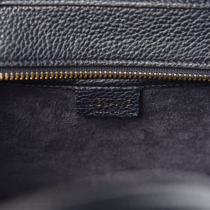 Celine Drummed Calfskin Nano Luggage Midnight 6 of 9