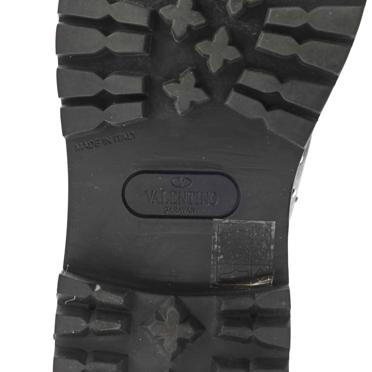 Valentino Garavani Calfskin Rockstud Studded Combat Boots 37 Black 6 of 8