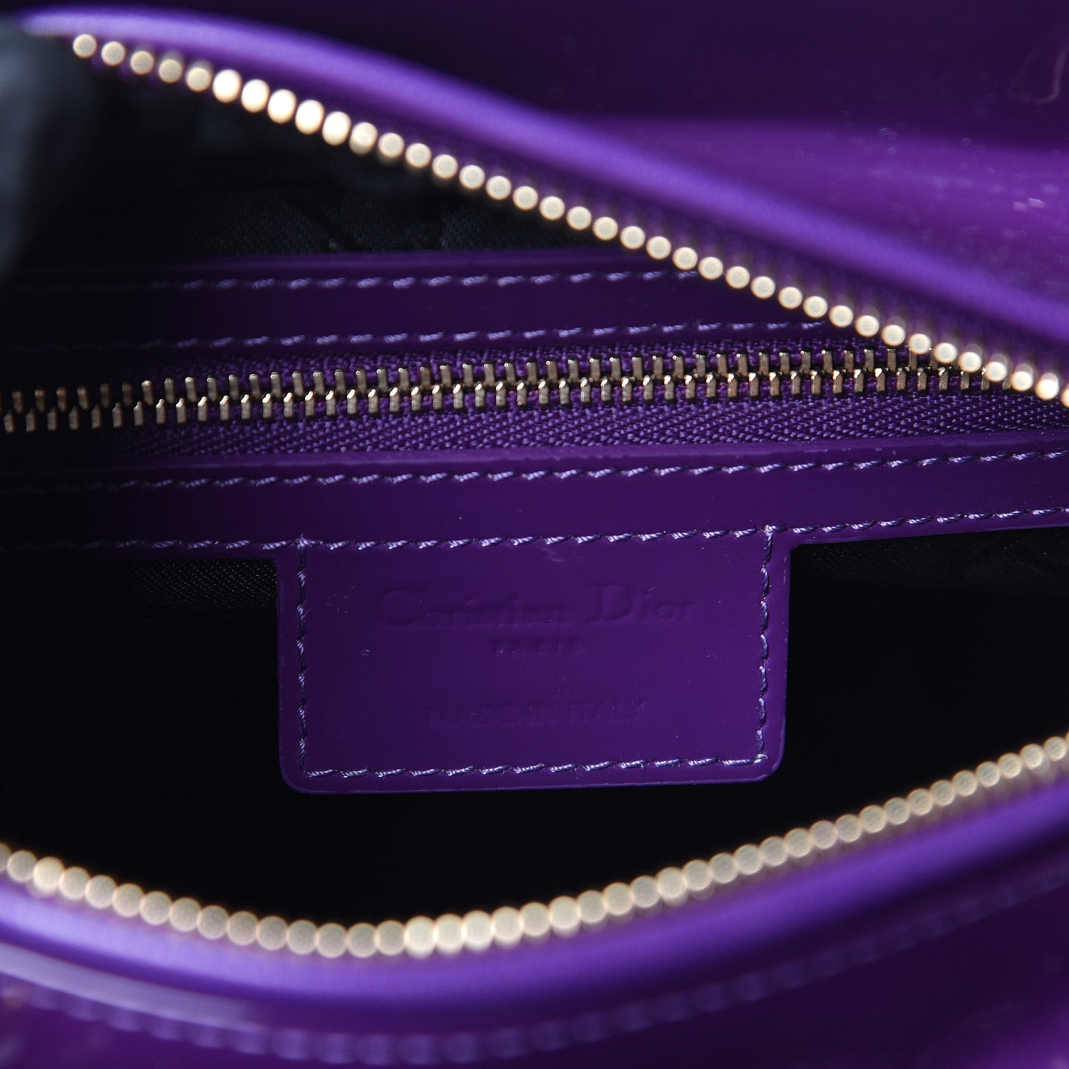 Christian Dior Patent Cannage Medium Lady Dior Purple 6 of 10