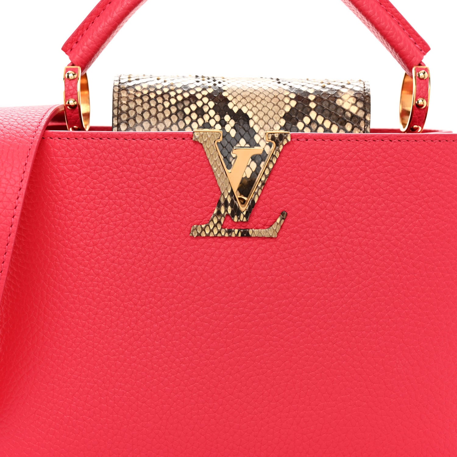 Louis Vuitton Taurillon Snakeskin Capucines BB Rose Berlingot 7 of 10