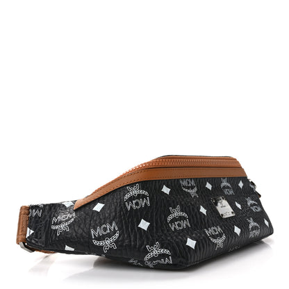 MCM Visetos Small Fusten Belt Bag Black Cognac 4 of 12