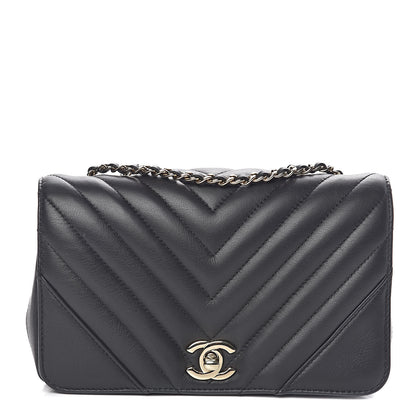Chanel Calfskin Chevron Quilted Mini Statement Flap Black 1 of 10