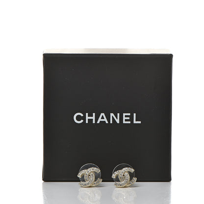 Chanel Crystal CC Earrings Gold 5 of 5