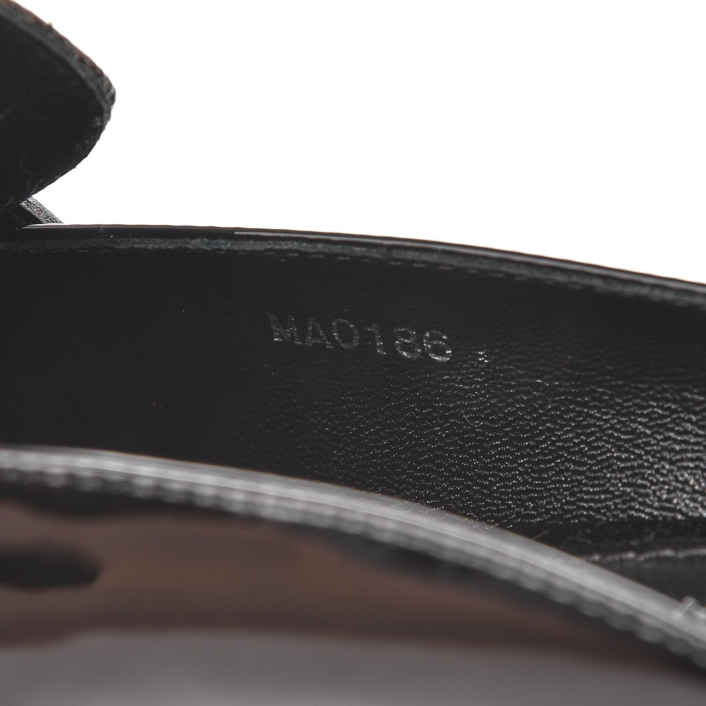 Monogram Patent Academy Open Back Loafers 37.5 Black