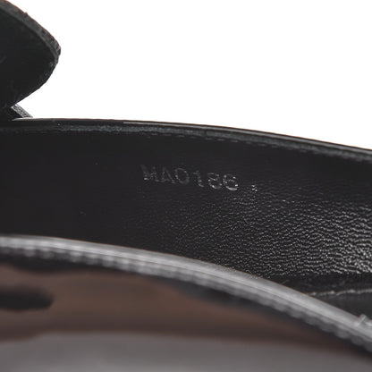 Louis Vuitton Monogram Patent Academy Open Back Loafers 37.5 Black 8 of 8
