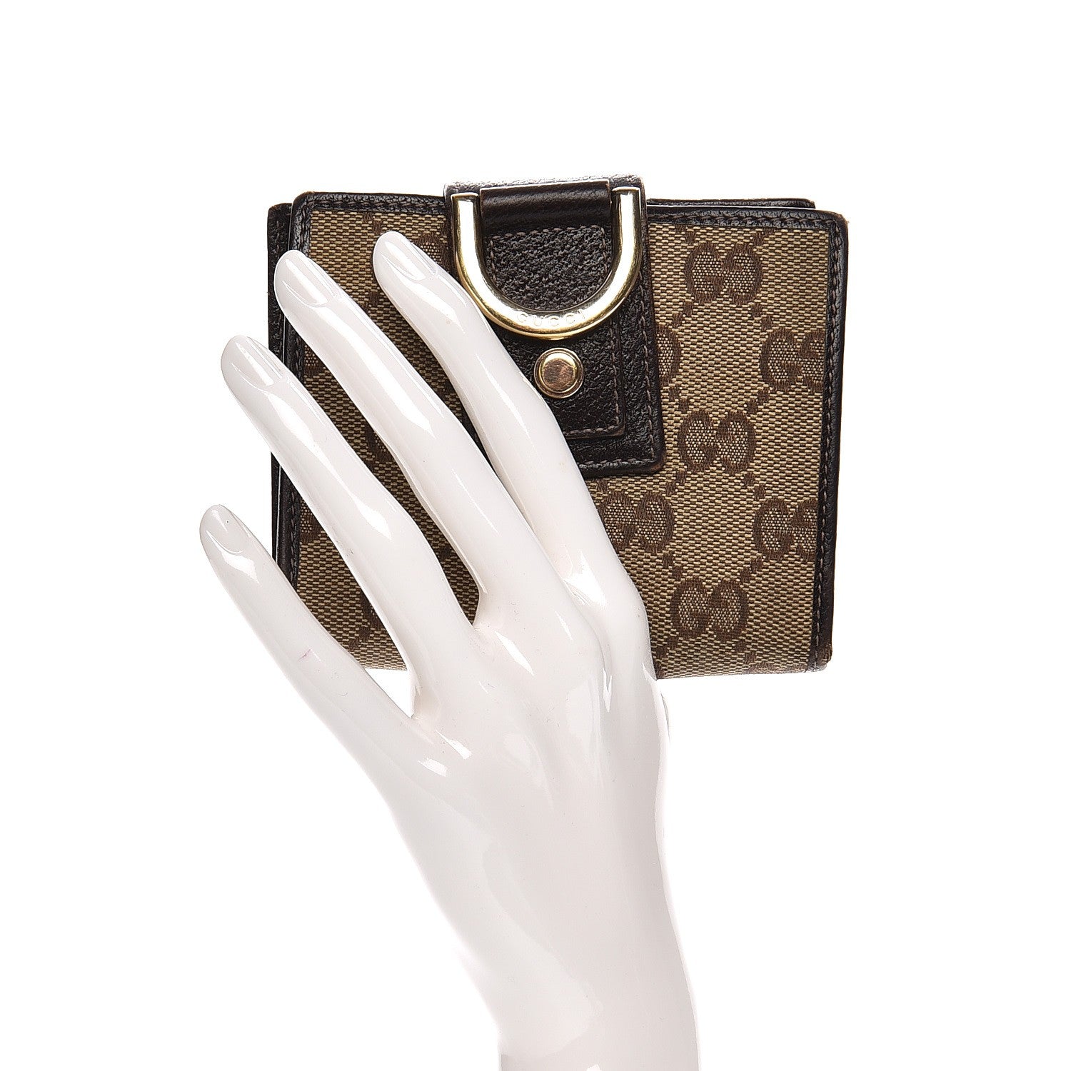 Gucci Monogram Abbey Compact Wallet Dark Brown 2 of 10