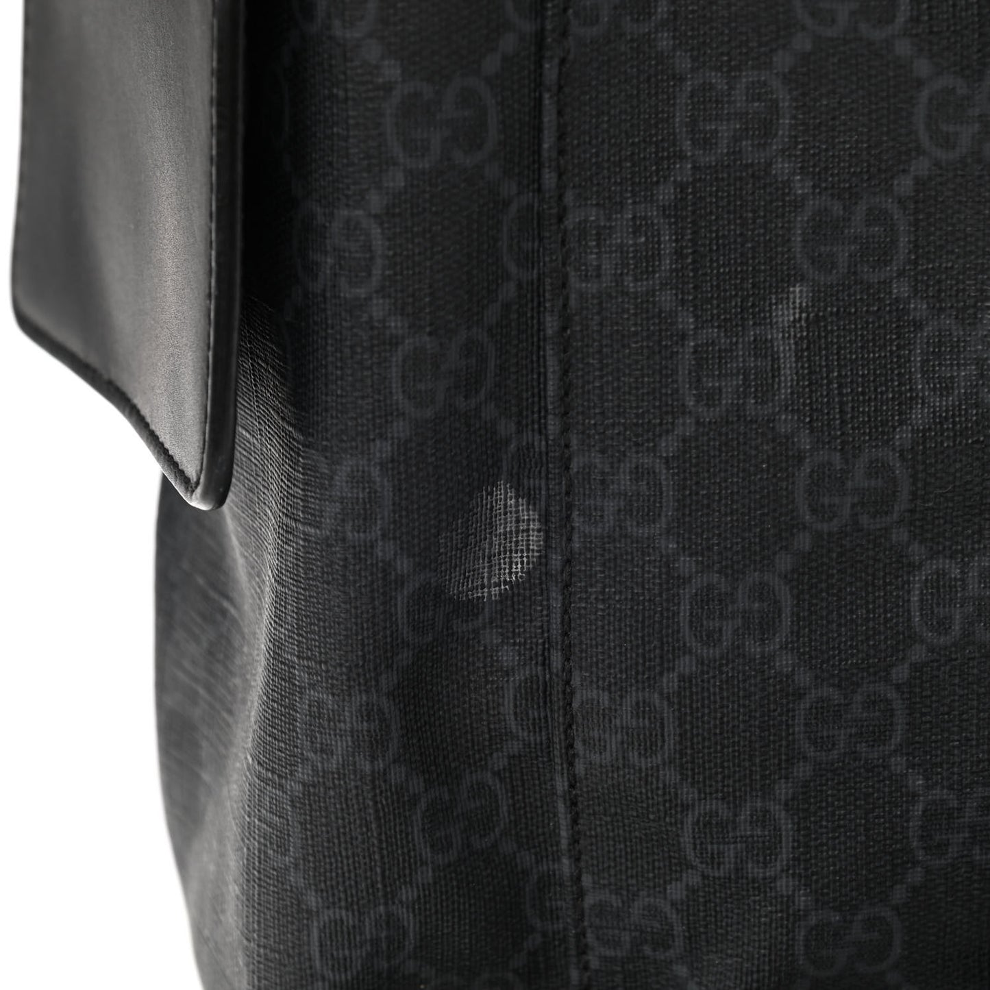 Soft GG Supreme Monogram Appia Calfskin Web Double Buckle Backpack Black