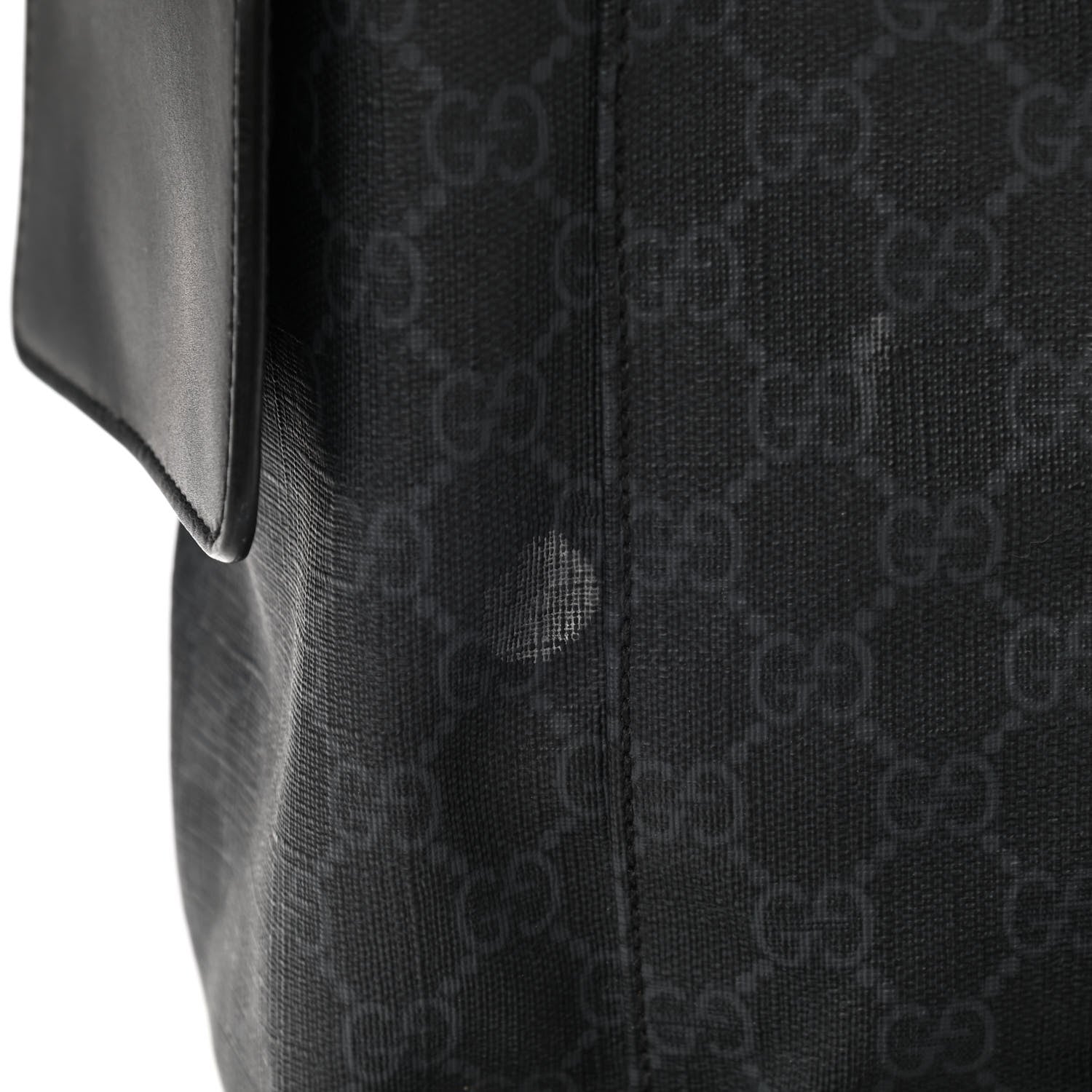 Gucci Soft GG Supreme Monogram Appia Calfskin Web Double Buckle Backpack Black 11 of 15