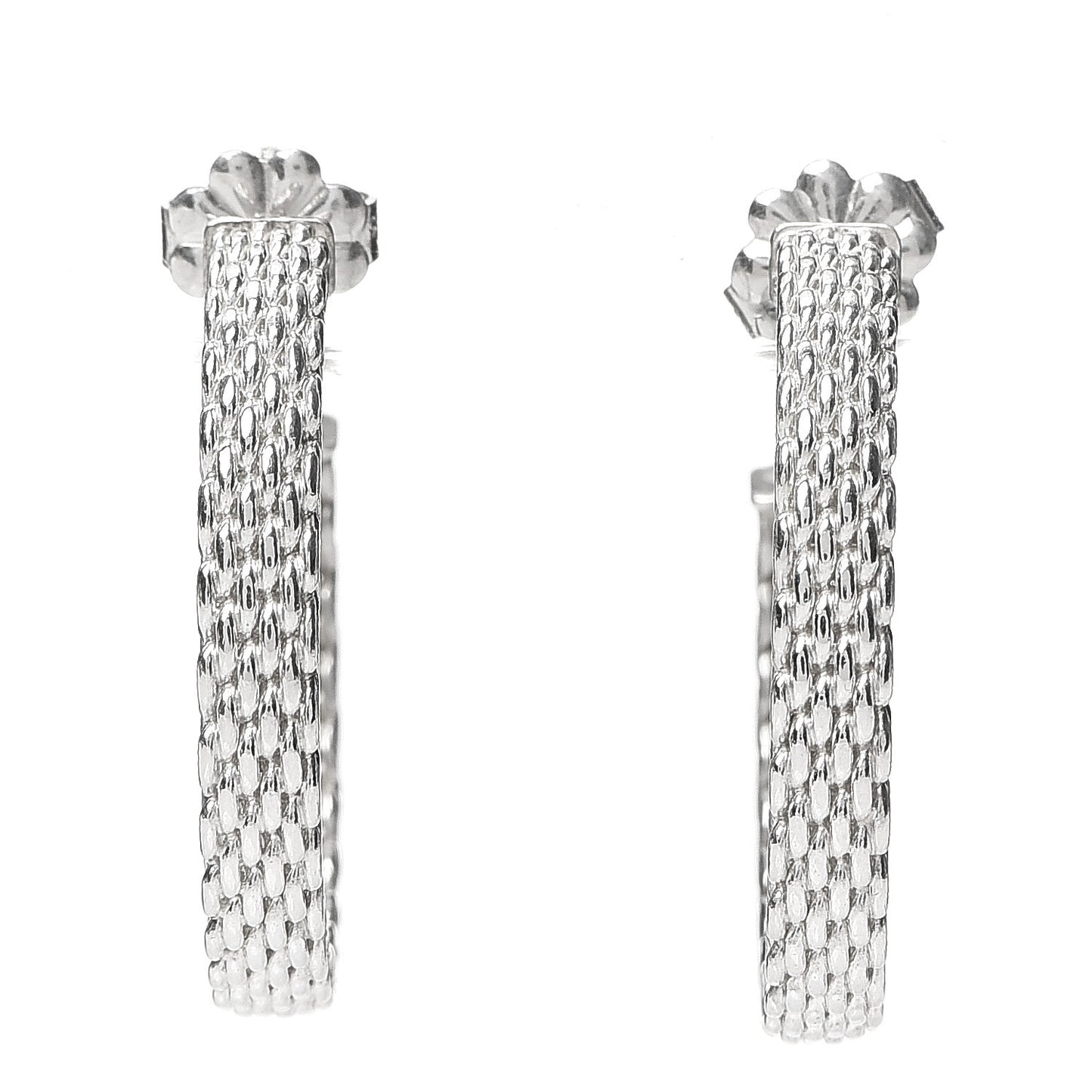 Sterling Silver Narrow Somerset Hoop Earrings