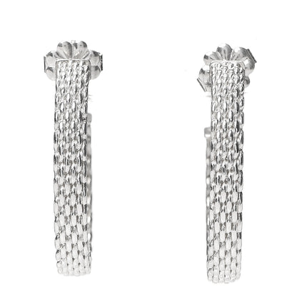 Tiffany Sterling Silver Narrow Somerset Hoop Earrings 1 of 5