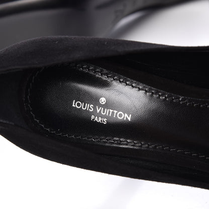 Louis Vuitton Suede Pumps 37 Black 9 of 10