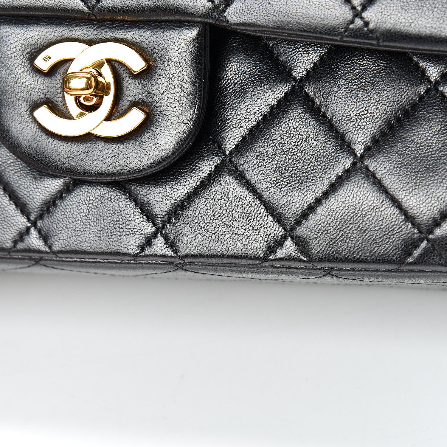 Chanel Lambskin Quilted Medium Double Flap Black 13 of 16