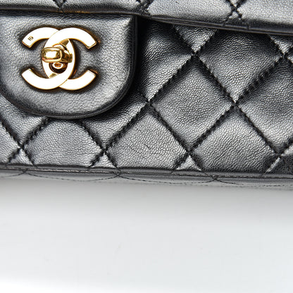 Chanel Lambskin Quilted Medium Double Flap Black 13 of 16