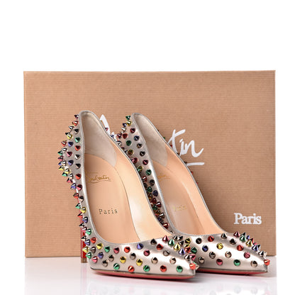 Christian Louboutin Specchio Follies Spikes 100 Pumps 38.5 Beige Multicolor 10 of 10