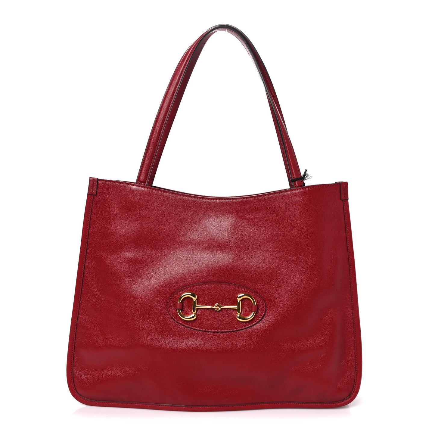 New Sakai Calfskin Lux Horsebit 1955 Tote Bag New Cherry Red