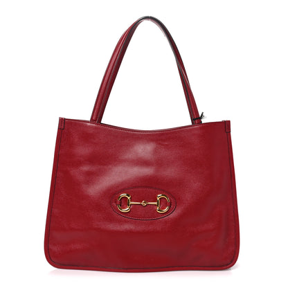 Gucci New Sakai Calfskin Lux Horsebit 1955 Tote Bag New Cherry Red 1 of 9