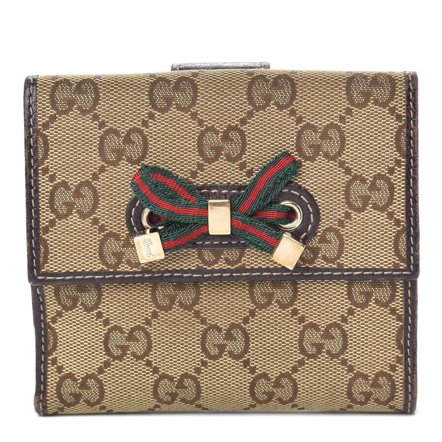 Monogram Princy Compact French Flap Wallet Brown
